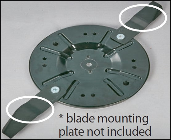 BL - 2 x Swing Blades to suit ALDI /59085 DM46E3P-D173 173cc Electric Start Lawn Mower (70064111)