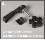 60751/57774/10852/WES-DM46P-D0160 UPPER HANDLE LOCKING LEVER ASSEMBLY (70059714)
